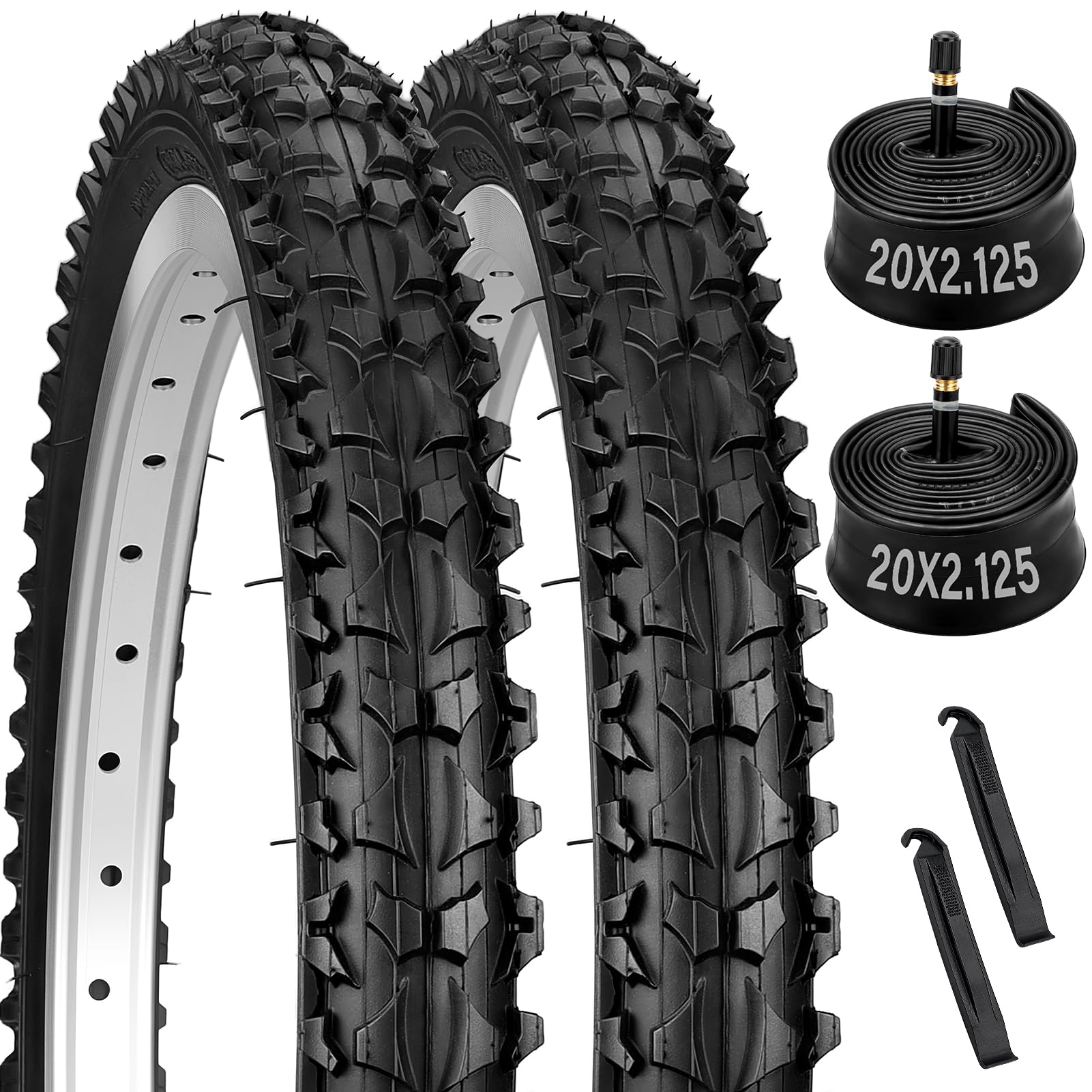 FITBIKECO 20×2.30 20x2.10 BMXタイヤセット Amazon.com : 20x2.125 Bike Tires, Folding 57-406 20x2.125 Bicycle